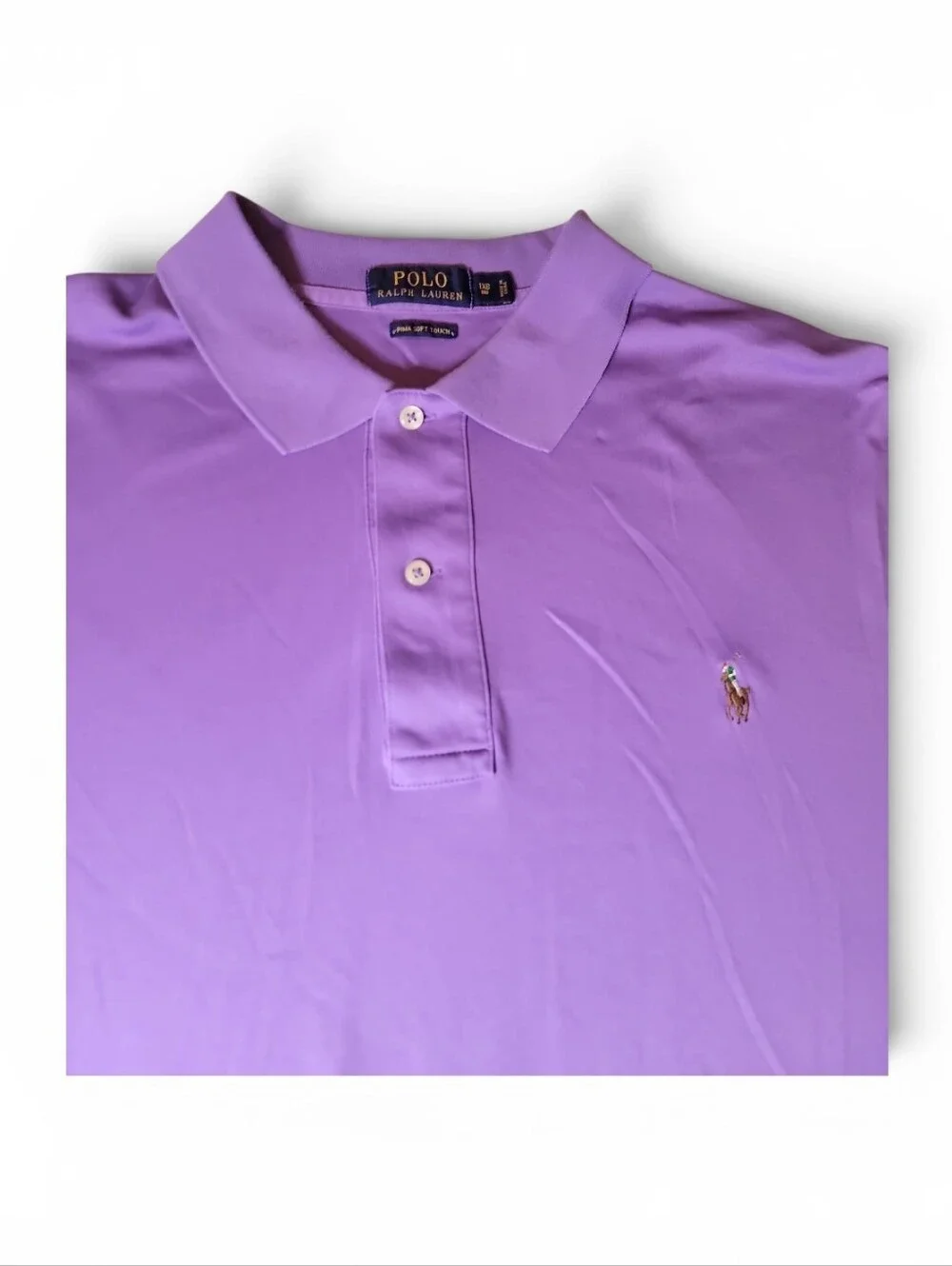 Polo by Ralph Lauren Men’s Lavender Polo Shirt with Embroidered Pony